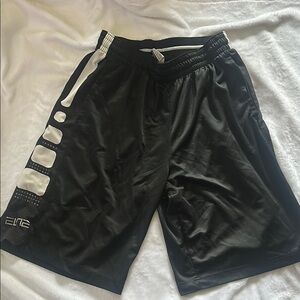 Men's Black and White Athletic Shorts